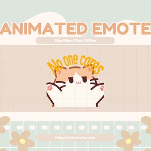 Keiner kümmert sich! Emote – Orange-weiße Katze für Twitch, Discord, YouTube und Livestreaming