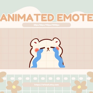 Crying Polar Bear Emote: Animated Tears for Twitch, Discord, YouTube (Digital Download)