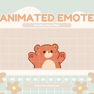 Brown Bear Cheering Emote: Animated Twitch, Discord, YouTube