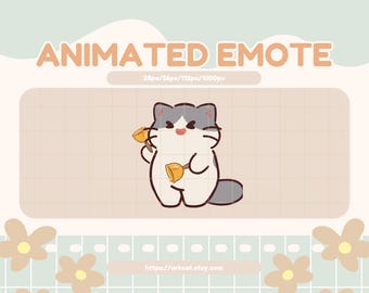 Dancing Cat Animated Emote – Twitch Discord Stream (GIF Digital Download)
