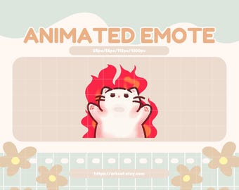 Animated Fire Cat Emote: Hellmo Meme for Twitch, Discord, YouTube (Digital Download)