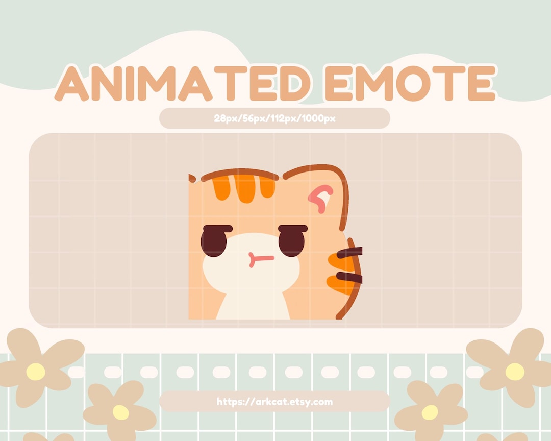 Orange Cat Sus Look Animated Emote: Twitch, Discord, Youtube - Etsy