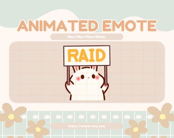 Bunny Raid Animated Emote – Twitch, Discord, YouTube (Digital Download
