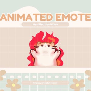 Animated Fire Cat Meme Emote: Twitch, Discord, YouTube (Digital Download)