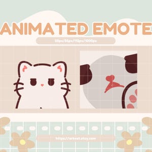 Animated Intimidating Cat Emote: Twitch, Discord, YouTube (Digital Download)