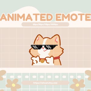 Emote animado do Thug Life Corgi: Twitch, Discord, YouTube (download digital)