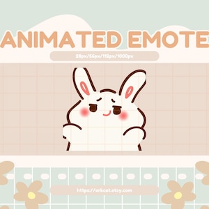 Animated Shrug Smug Bunny Emote: Twitch, Discord, YouTube GIF