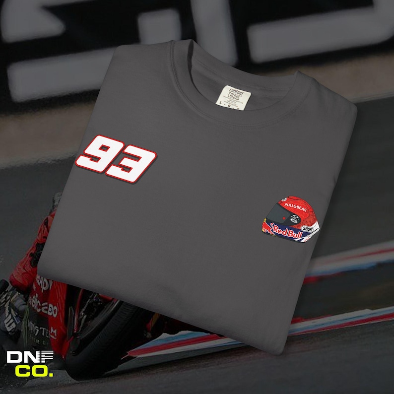 Marc Marquez Shirt | Heavyweight Graphic Tee for Track Day Apparel image 6