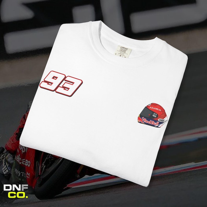 Marc Marquez Shirt | Heavyweight Graphic Tee for Track Day Apparel image 3