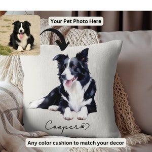 Custom Pet Pillow Gift for Dog Lovers, Personalized Pet Pillow for Dog Mom, Custom Photo Pillow, Custom Cushions for Cat Lovers