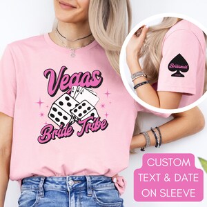 Las Vegas Bachelorette Shirt, Retro Casino Bach Trip Tee, Poker Dice Bachelorette Party Shirts, Custom Wedding Shirt, Drink and Dice Shirt