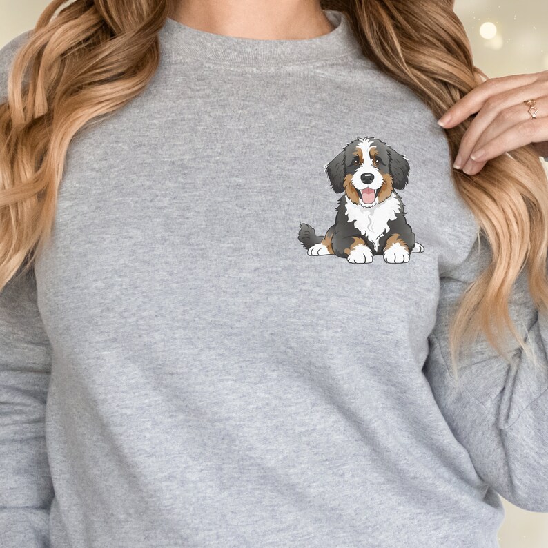 Custom Bernedoodle Dog Mom Sweatshirt Gift for Dog Lovers, Personalized