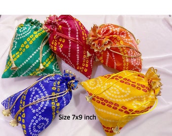 Wholesale Lot Of 100 Indian Handmade Silk Purse Potli Bag Pouch Drawstring Bag Potluck Bag Nikah Bag Wedding Favor Return Gift For Guests