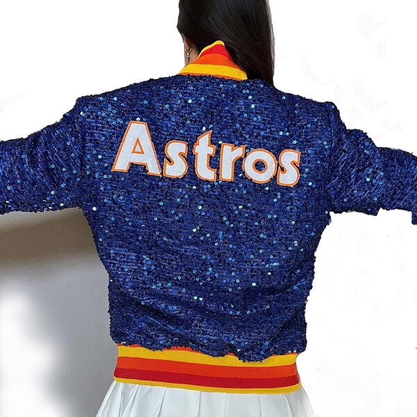Houston Astros Sequin Bomber Jacket Etsy