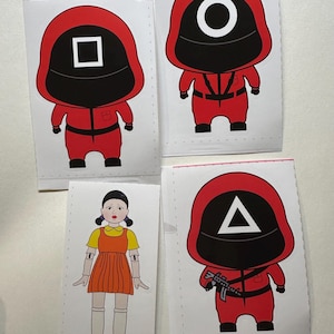 Limited Last chance! Exclusive! 4pcs pack Squid TV show Stickers Phone Laptop Decals Waterproof Vinyl stickers Horror stickers game