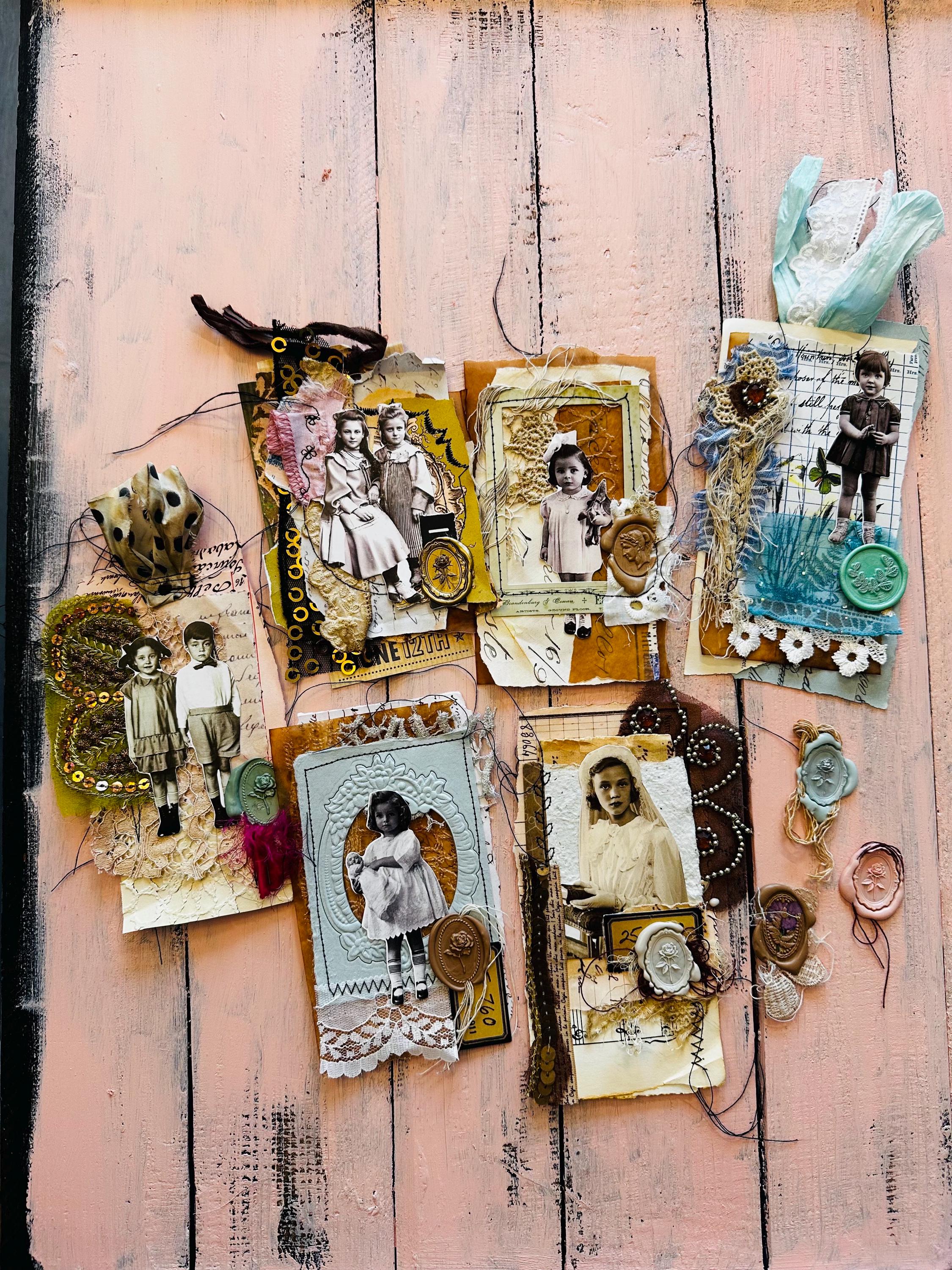 Shabby Chic Ephemera Vintage Style Handmade Junk Journal Junkies Sewn ...