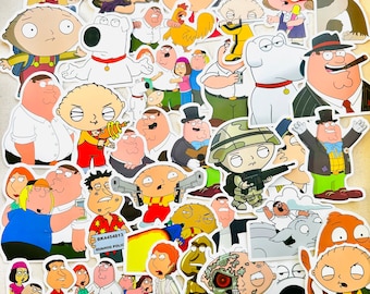 Rzadkie znalezisko! Ograniczona ilość! Naklejki Family Guy, kreskówki dla dorosłych, seriale telewizyjne, naklejki na telefon i laptopa, wodoodporne naklejki winylowe