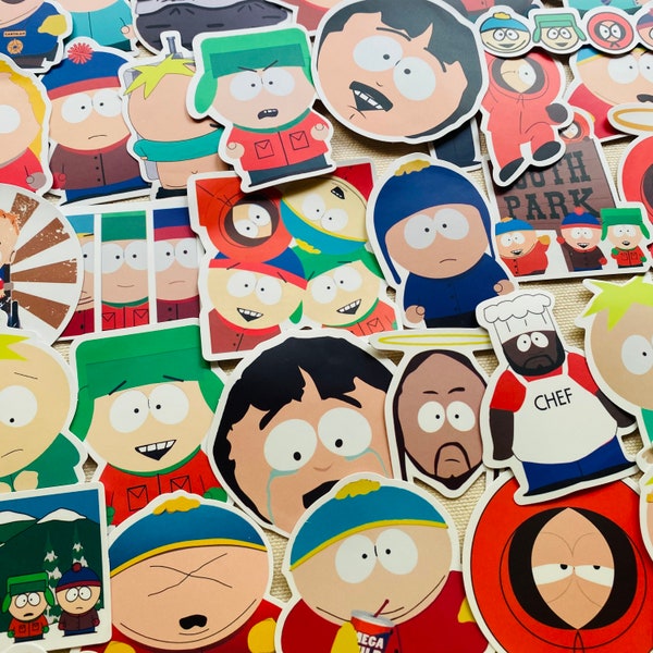 50pcs South Park Randi Randy Eric Cartman Stickers Cartoon Phone Laptop Decals Waterproof Vinyl stickers