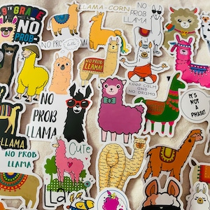 50pcs Lama Alpaca Stickers Phone Laptop Decals Waterproof Vinyl stickers