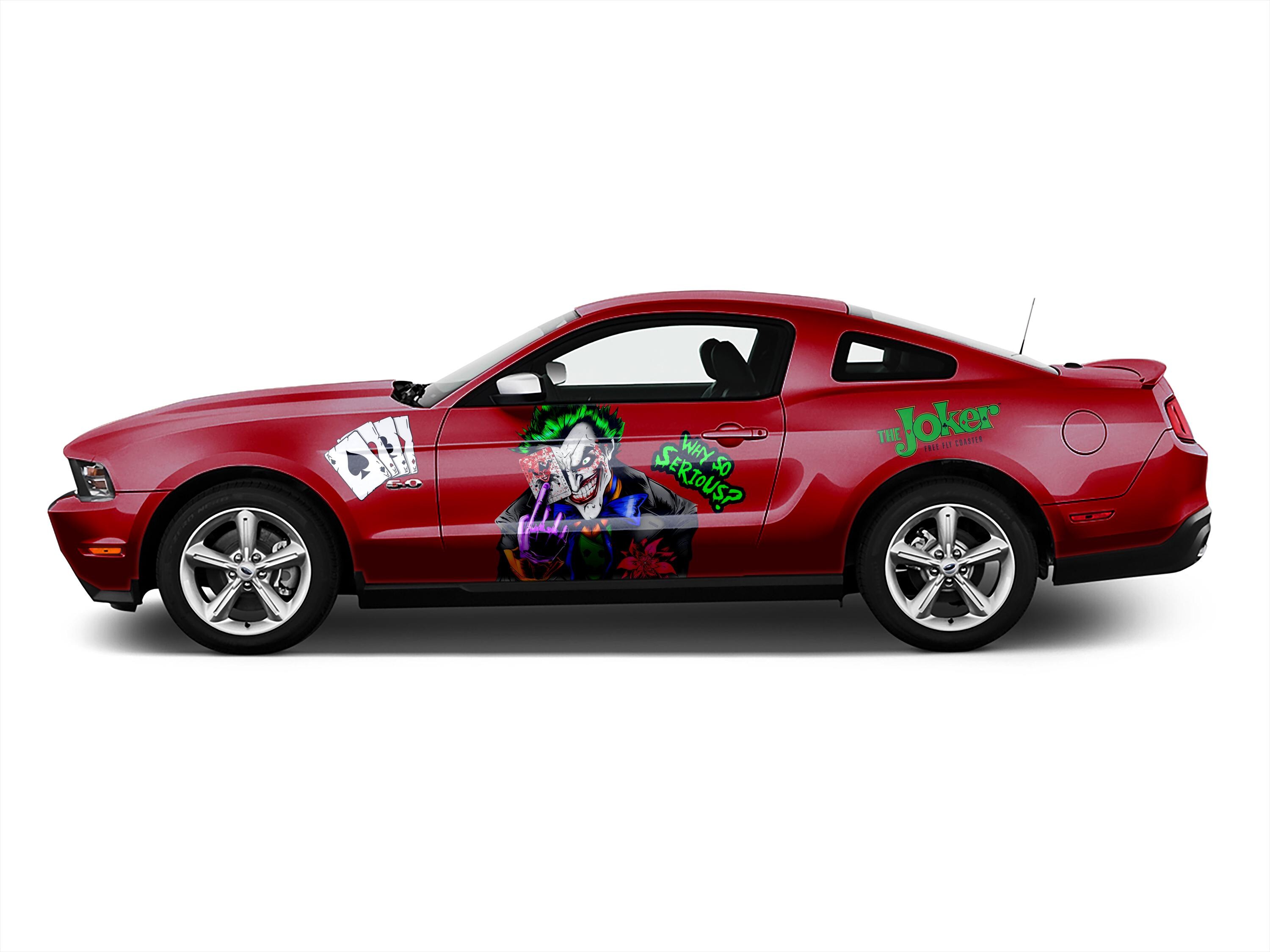 Joker ; Super Hero Villain Inspired Car Side Decal Customizable