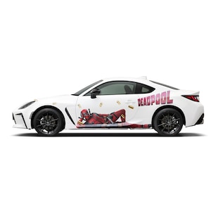 Deadpool ; Super Hero Villain Inspired Car Side Decal customizable size