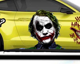 joker 002 Super Hero Villain Inspired Car Side Decal