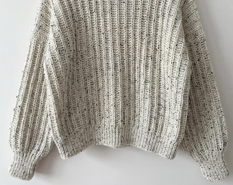 Gerippter Pullover häkeln Muster, anfängerfreundliches trendiges Design