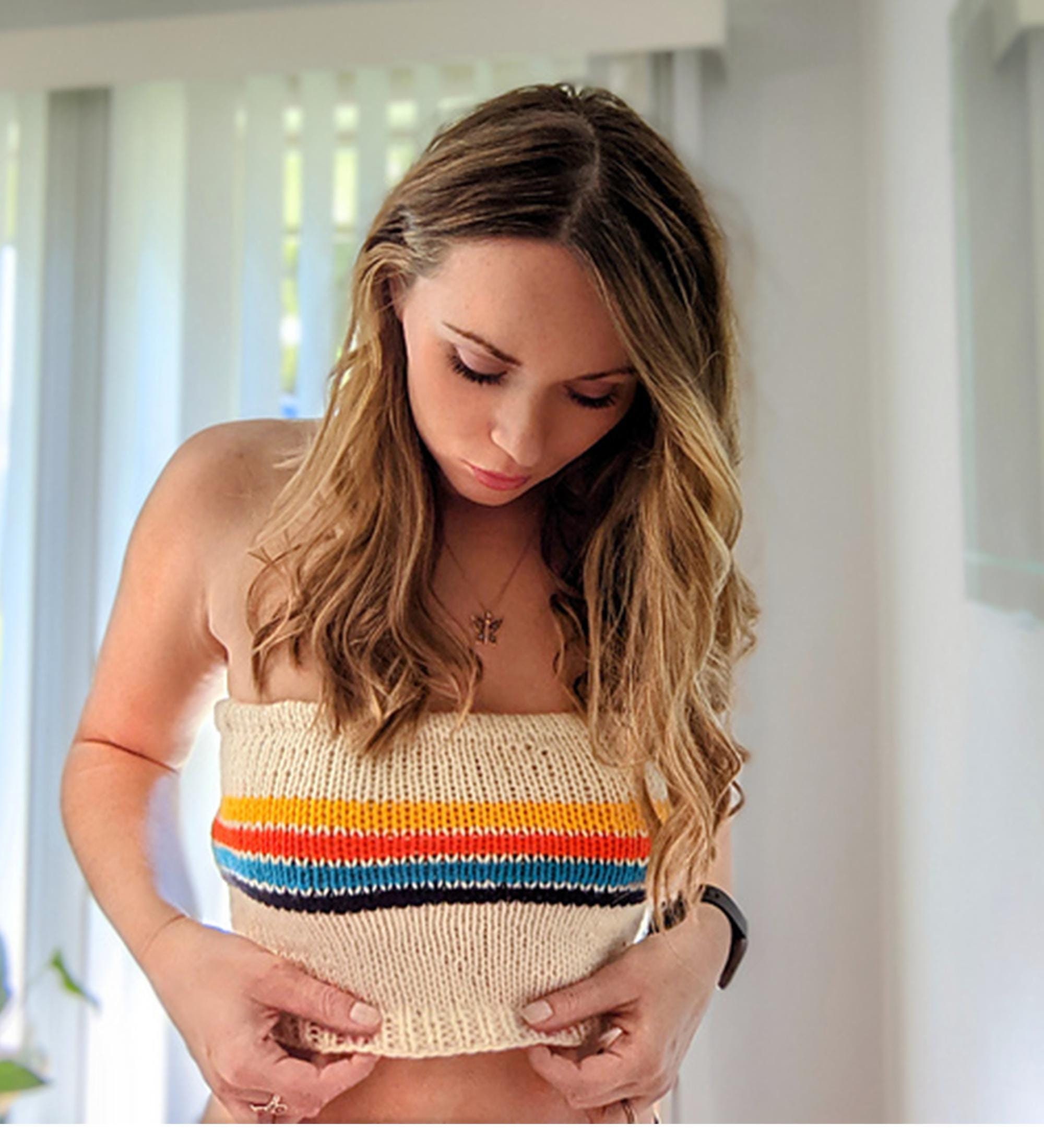 Tube Top Pattern,knitting Crop Top Pattern , Bandeau Crop