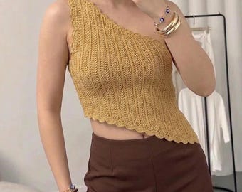 Zarifa Crochet Top Pattern – Asimetrisches Sommertop für Anfänger | DE | PDF-Datei