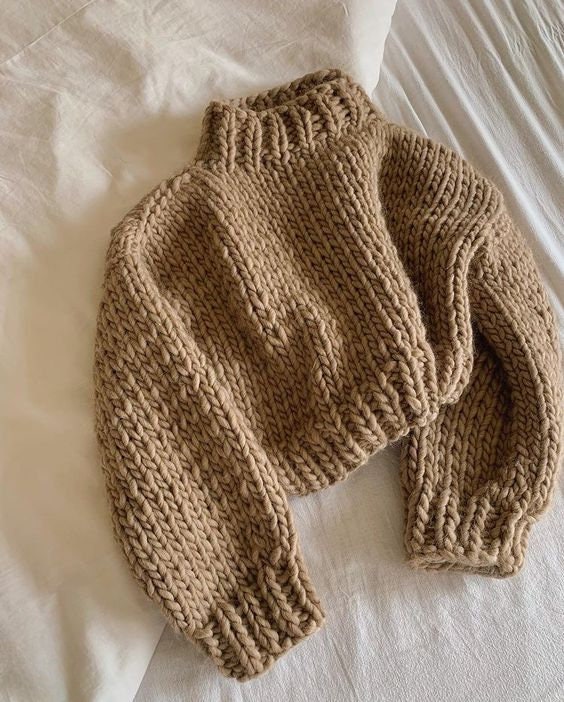 Oversize Sweater Knitting Pattern, XS-XXL Sized , Digital
