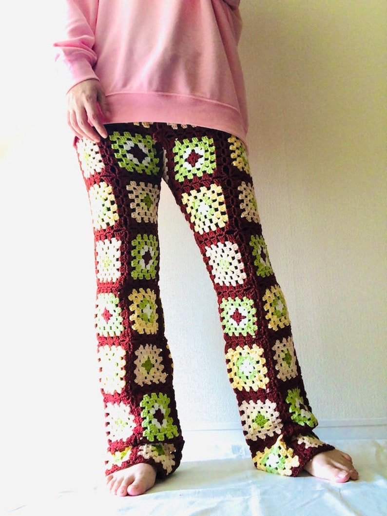 Pants With Square Pattern Crochet Pattern, Granny Square Design Pants Pattern - Etsy