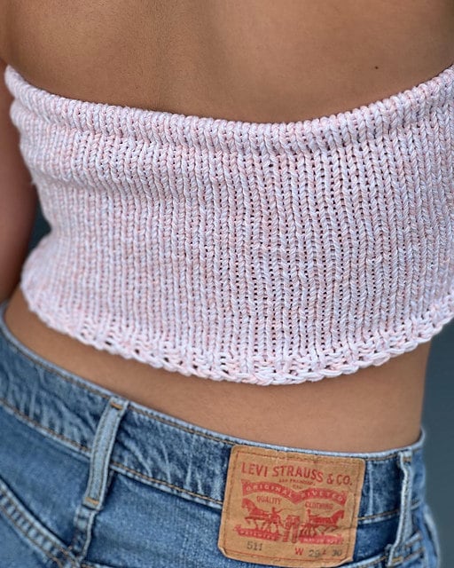 Tube Top Pattern,knitting Crop Top Pattern , Bandeau Crop