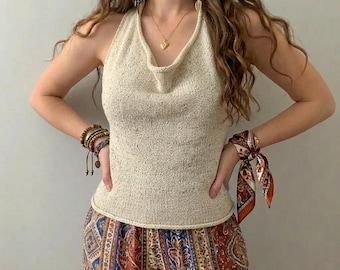 Strickmuster für ein Tanktop, ideal für Anfänger, Größen XS-4XL, nahtlos (PDF)