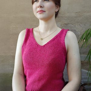 Tank Top Strickmuster, Fliege Design - Anfängerfreundlich