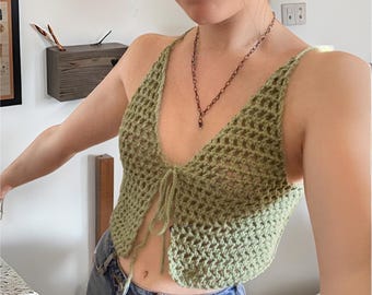 Crochet Mesh Top Pattern, Beginner Friendly (Digital Download)