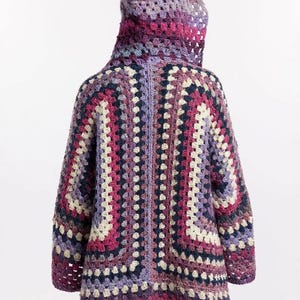 Häkelanleitung für eine Strickjacke, einfache Anleitung für eine sechseckige Kapuzenstrickjacke, DIY-Häkelanleitung