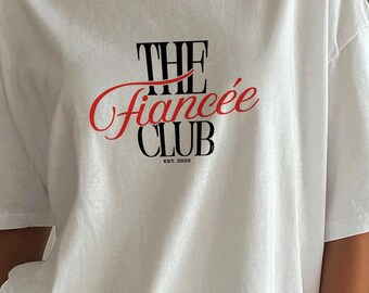 JGA Shirt Damen Verlobung Geschenk Braut Shirt Fiancee Shirt Verlobungsgeschenk JGA Shirts Personalisiert Geschenkidee Braut
