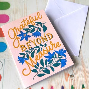 Cartões de agradecimento, cartão de felicitações para o dia dos pais e das mães para ele e para ela, para um amigo, cartão de agradecimento floral original feito à mão