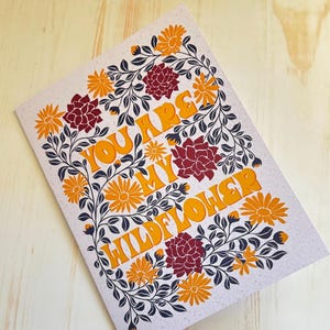 Vier een speciaal iemand met een Wildflower-kaart - perfect cadeau voor hem of haar"