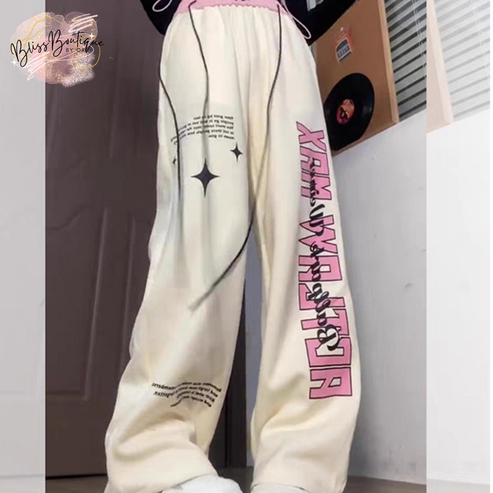 Brown Vintage Baggy Pants Women Winter Fleece Jogging Harajuku Hip Hop  Black Sweatpants Streetwear Loose Trousers Korean -  Denmark