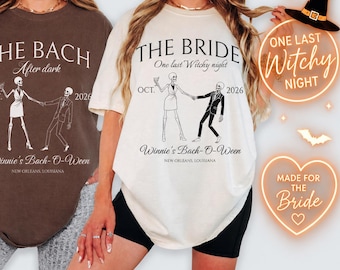 Custom Halloween Bachelorette Party, Custom Bach Shirts Comfort Colors, Photo Party Tees, Bridal Party Tshirt, Personalized Bach Club Shirts