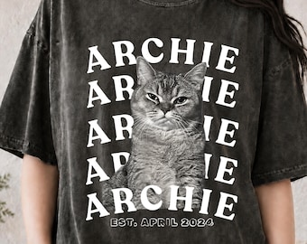 Custom Pet Face Shirt,Custom Cat Shirt,Custom Dog Tee,Cat Mom Gift,Custom Pet Photo Name Shirt,Dog Lover Gift,Pet Loss Gift Photo Collage