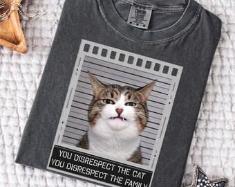 Cat Mugshot Photo Shirt, Custom Cat Mugshot T-shirt, Custom Photo Shirt, Personalized Face Shirt, Personalized Mugshot Photo, Cat Mom Gift