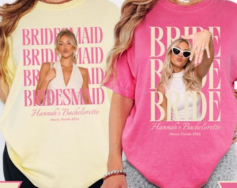 Custom Face Bachelorette Party, Custom Bach Shirts Comfort Colors, Photo Party Tees, Bridal Party Tshirts, Personalized Bach Club Shirts