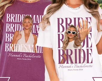 Custom Face Bachelorette Party, Custom Bach Shirts Comfort Colors, Photo Party Tees, Bridal Party Tshirts, Personalized Bach Club Shirts