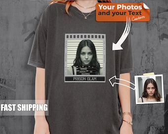 Custom Mugshot Shirt, Mugshot Tshirt, Custom Photo Shirt, Personalized Birthday Shirt Unisex, Personalized Shirts, Bachelorette Party Gift