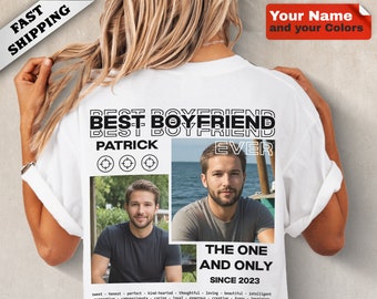 Custom Boyfriend Shirt, Photo Shirt, Girlfriend Shirt For Boyfriend, Custom Face Photo Shirt, Shirt with Boyfriend face, Husband Shirt Gift