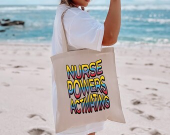 Funny Nurse Tote Bag Motivational Canvas Tote Bag