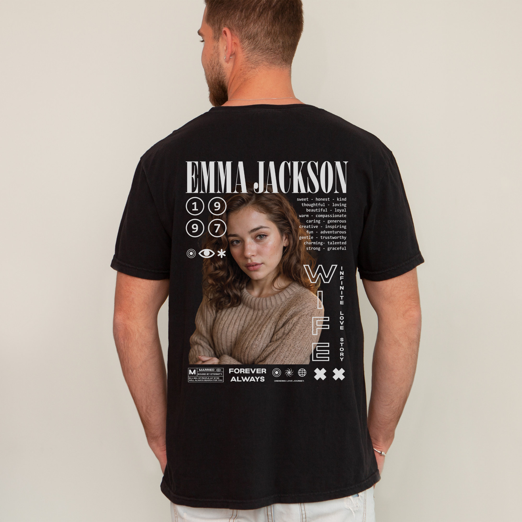 Custom Photo T-Shirt for Girlfriend Gift, Personalized Boyfriend Shirt, Unique Girlfriend Face Tee, Women's Custom Image T-Shirt, Special Occasion Apparel