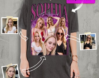Custom Photo Bootleg T-Shirt, Personalized Vintage Rap Tee